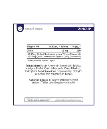 Smartcaps Zincup 60 Tablet - Buy Online on GoSupps.com