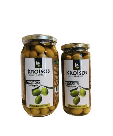 Kroisos Organic Scratched Green Olives 300 Gr And 600 Gr