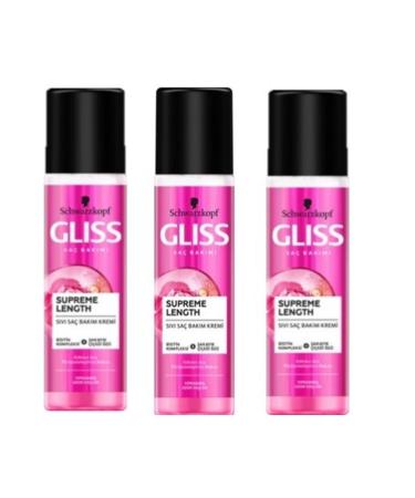 Gliss 200ml Supreme Length Liquid Conditioner X 3 Pieces