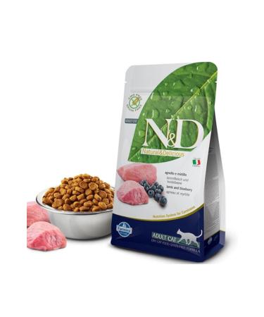 N & D Grain Free Lamb & Blueberry Adult Cat Food 1.5 kg