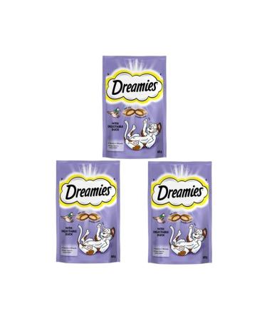 Dreamies Filled Duck Kitten Cat Award 60 Gr X 3 Pieces