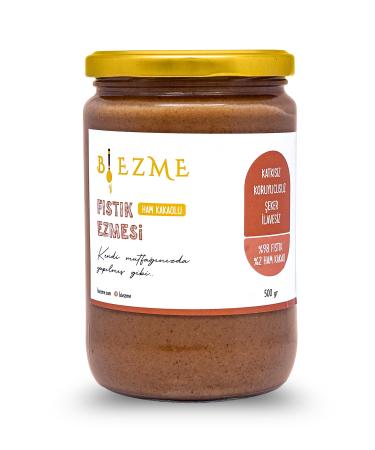 Bi Ezme Sugar-Free Additive-Free Homemade Raw Cocoa Peanut Butter 500 Gr