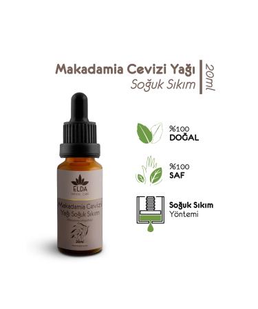 EldaNaturalcare Macadamia Nut Oil Cold Pressed 20ml