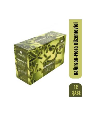 Zoovital Provital Cat Prebiotic Probiotic Intestinal Flora Regulator Complementary Feed 12 Sachets (12X1.5 GR)