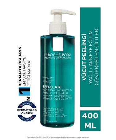 La Roche Posay Effaclar Micro-Peeling Purifying Gel 400 Ml - Acne Prone Skin 3337875708289