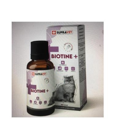 Supravet Plus +B For Cats Biotine Drops 100 ml + Zinc + Multi Vitamin (Coat Health Drops for Cats)
