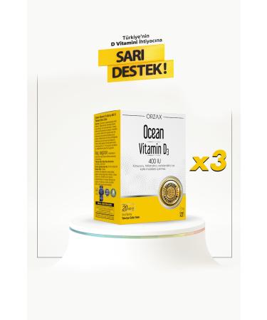 Ocean Vitamin D3 400 Iu 20 Ml Spray 3 Pieces