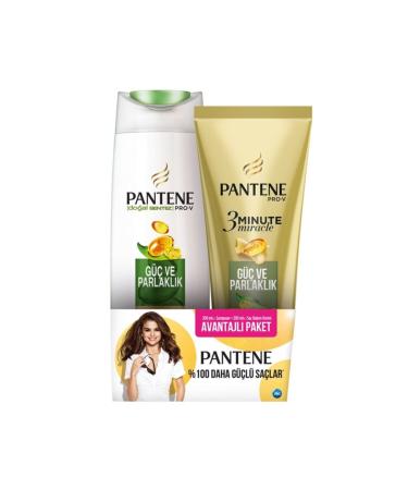 Pantene Power and Shine Shampoo 200 ml + 3mm Hair Care Conditioner 200 ml