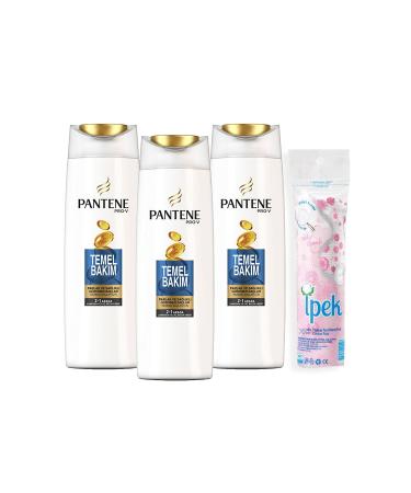 Pantene 2 in 1 Shampoo and Conditioner Basic Care 500 ml X 3 Make-up Cotton - Buy Online on GoSupps.com