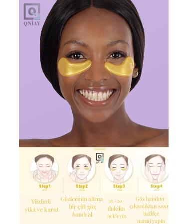 QN AY Under Eye Mask Collagen 3 Pack - (2 PIECES) Gold Under Eye Mask Gold Face Skin Care - Buy Online on GoSupps.com