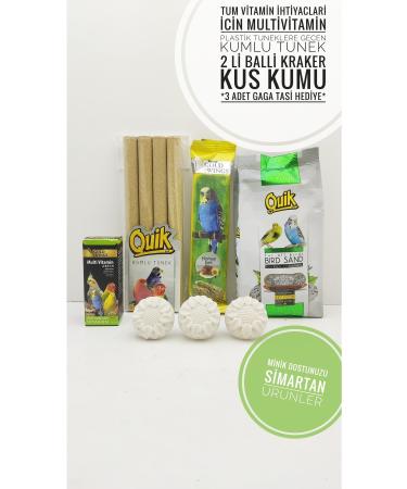 ozzipetshop Budgie Needs Set (VITAMIN SAND PERCH BIRD SAND BEAK STOCK CRACKER)