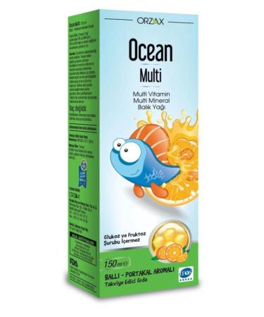 Ocean Multi Vitamin & Fish Oil Syrup Orange Flavored 150ml