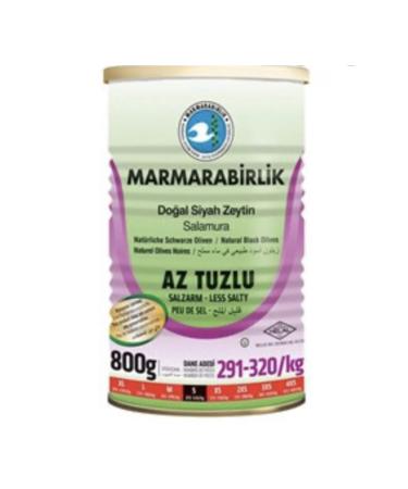 Marmarabirlik Natural Black Olives Less Salty 800 gr