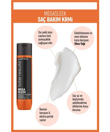 Matrix Total Results Mega Sleek Hair Care Cream for Hard to Shape and Frizzy Hair 300 Ml - Buy Online on GoSupps.com