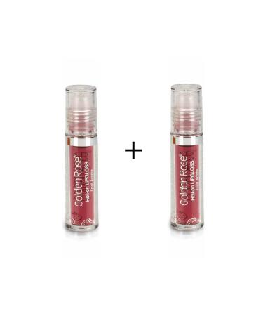 Golden Rose Fruity Lip Gloss Roll On Lipgloss Strawberry 2 Pieces