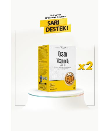 Ocean Vitamin D3 600 Iu 20 Ml Spray 2 Pieces