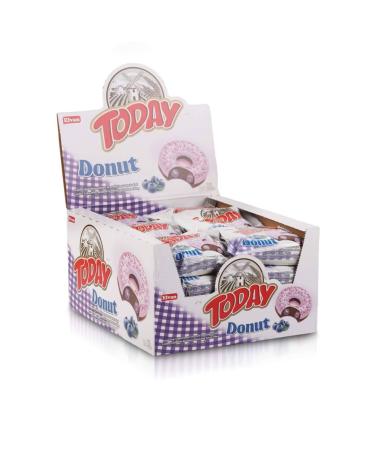 Elvan Today Donut Cake Blueberry 40gr. 24 Pieces (1 Box)