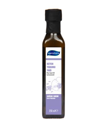 egenatura Linseed Oil 250 Ml - Cold Pressed & Glass Bottle