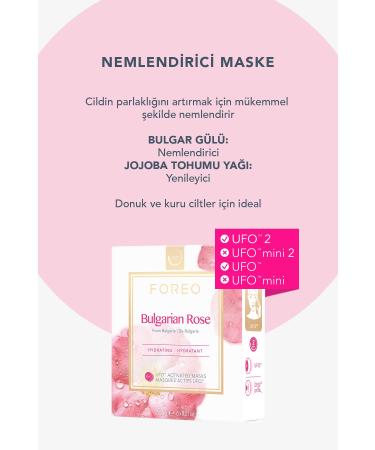 Foreo Ufo Bulgarian Rose Moisturizing 6 Active Mask - Buy Online on GoSupps.com