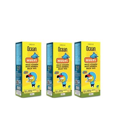 Ocean Multi Vitamin Fish Oil Syrup 150 ml 3pcs