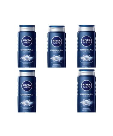 NIVEA Men's Hair and Body Shampoo 500 Ml Protect & Care X5 Pieces