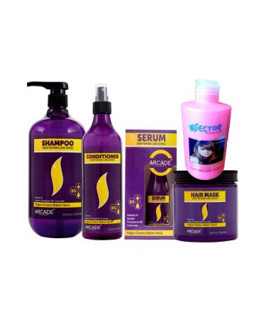 Arcade Hair Care Shampoo 1000 Ml Intensive Repair Care 5 Piece Special Hair Care Set