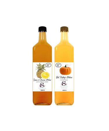 S heylaana Natural Lemon & Pineapple Vinegar 1000 Ml - Natural Pumpkin Vinegar 1000 Ml