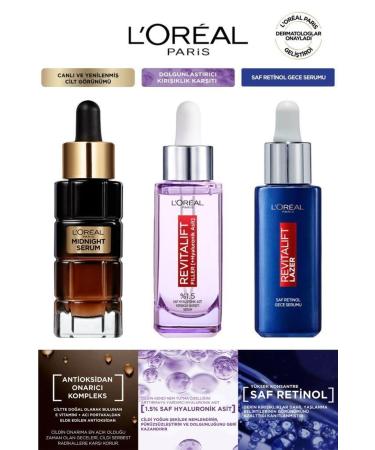 L'Oreal Paris Loreal Filler-retinol-midnight Serum Set 3