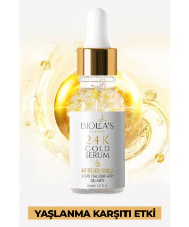 Biolea's Skincare Anti-Aging and Firming Face Care Serum Gold Particles + Hyaluronic Acid + Collagen 30 ml - Buy Online on GoSupps.com