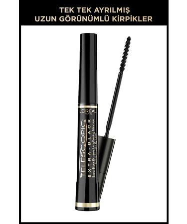 L'Oreal Paris Telescopic Carbon Extra Black Mascara - Black Dm