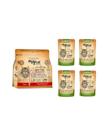 My Cat p Grain-Free Lamb Meat Special Recipe 2kg Mycat Lamb Meat Pouch 85gr X4