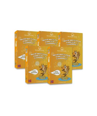 Norwegian Health Kids Tutti Frutti Flavour Omega 3 30 Capsules Chewable Fish Oil X 5 Pcs.