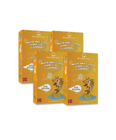 Norwegian Health Kids Tutti Frutti Flavored Omega-3 Gummies 30 Capsules X 4pcs