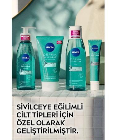 NIVEA Derma Skin Clear Anti-Acne Facial Cleanser Peeling__150ml Salicylic Acid - Buy Online on GoSupps.com