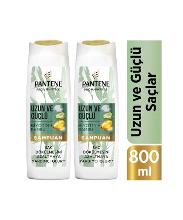 Pantene Long and Strong Shampoo Bamboo and Biotin 400 Ml X 2
