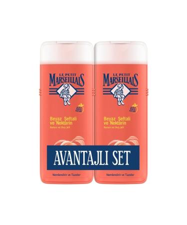 Le Petit Marseillais White Peach And Nectarine Shower Gel 400 Ml 2 Pack