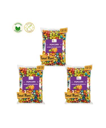 Festiva 3 Packs of Mixed Fruit Pieces Popcorn / Popcorn 130 gr.