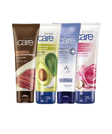 Avon Glycerin Cocoa Avocado and Rose Extract Quad Hand Cream Pack