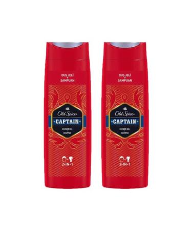 Old Spice Shower Gel & Shampoo 400 ml Captain 2 Pieces