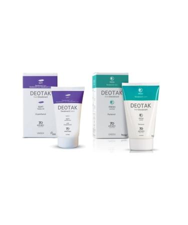 Deotak Deodorant Cream for Sensitive Skin + Fresh Deodorant that does not leave a sticky feeling effective up to 7 days