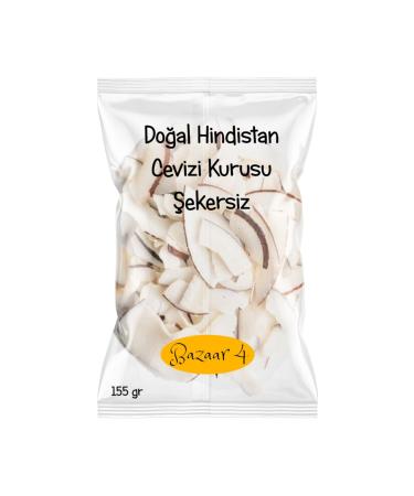BAZAAR 4 Dried Coconut Slices 155 Gr 1st Quality No Sugar Added