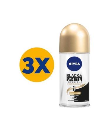 NIVEA Black & White Silky Smooth Roll On 50 ml X3