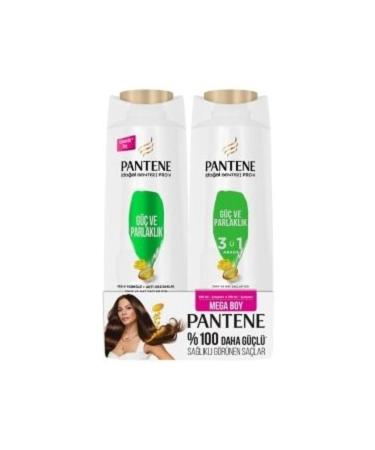 Pantene Natural Synthesis Power and Shine Shampoo 600 Ml + 3 in 1 Shampoo 350 Ml