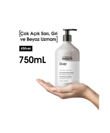 L'oreal Professionnel Loreal Serie Expert Silver Purple Shampoo Against Orangeness and Color Changes 750 Ml - Crepe - Buy Online on GoSupps.com