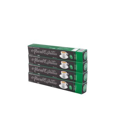 Aboul Qahwaa Nespresso Compatible 40 Capsules Coffee Decaf (decaffeinated) 4 Pieces
