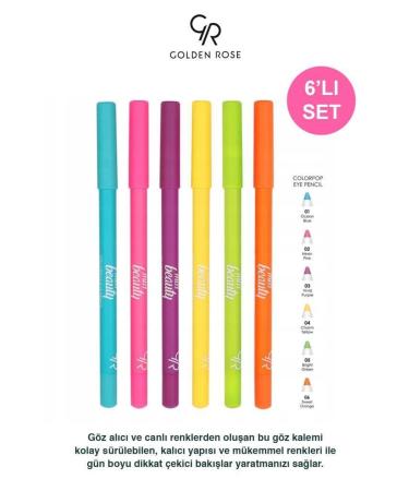 Golden Rose Miss Beauty Colorpop Eyeliner Set 6
