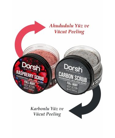 Dorsh Raspberry + Carbon Face and Body Scrub Full Body Peeling 300 Ml