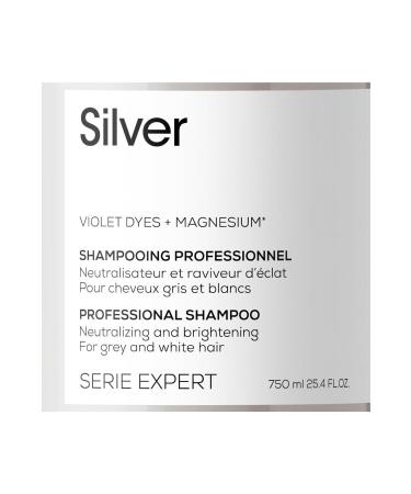 L'oreal Professionnel Loreal Serie Expert Silver Purple Shampoo Against Orangeness and Color Changes 750 Ml - Crepe - Buy Online on GoSupps.com