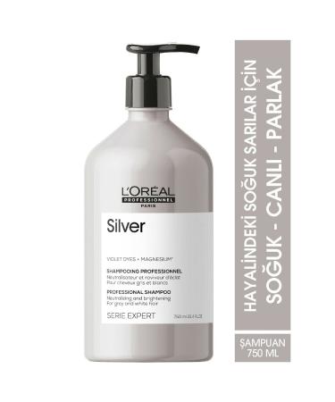 L'oreal Professionnel Loreal Serie Expert Silver Purple Shampoo Against Orangeness and Color Changes 750 Ml - Crepe - Buy Online on GoSupps.com