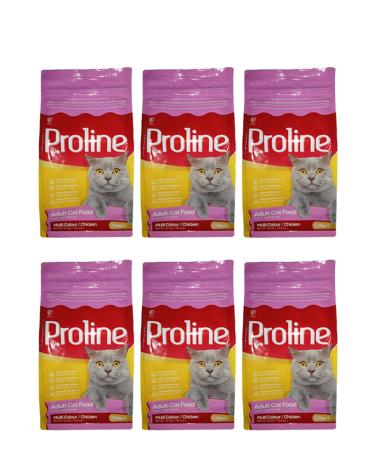Proline Proline Multi Colour Adult Cat Food with Coloured Chicken 1200 gr X 6